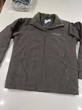 Columbia Men's Gate Racer Softshell Jacket Fleece Lined Brown S